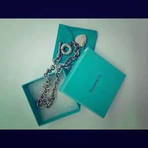 Authentic Tiffany & Co toggle heart necklace